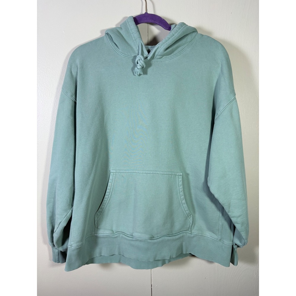 Tna CozyAF Fleece Perfect Hoodie Sage Green Oversized Pullover Sweatshirt 2
